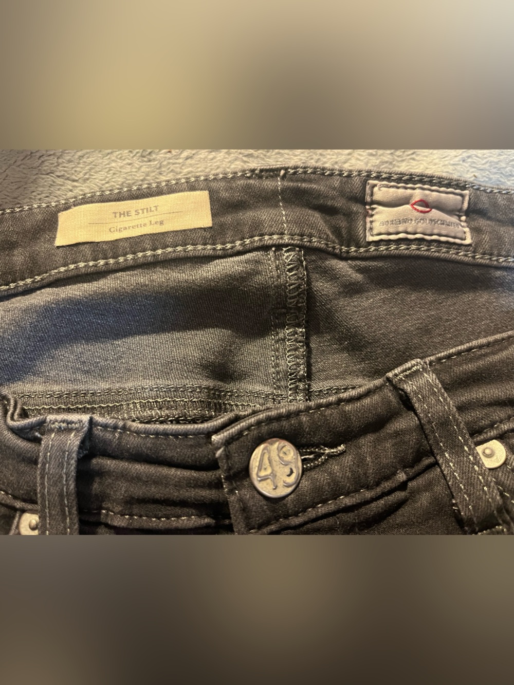 Adriano Goldschmied AG The Stilt Cigarette Leg Jeans Faded Black Wash Size 27R - Picture 4 of 13